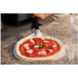 Pala de pizza para horno compacto en aluminio anodizado de 32cm con mango de 60cm
