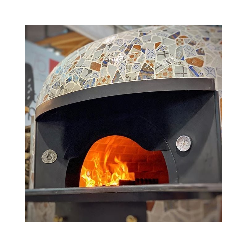Horno estático para pizza Napolitana a leña, gas, pellets o combinado. Mosaico jaspe