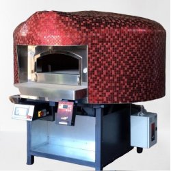 Horno estático para pizza Napolitana a leña, gas, pellets o combinado. Mosaico Rojo