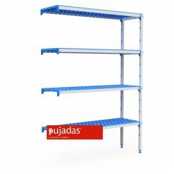 Estantería angular de 4 niveles - Fondo 555 mm
